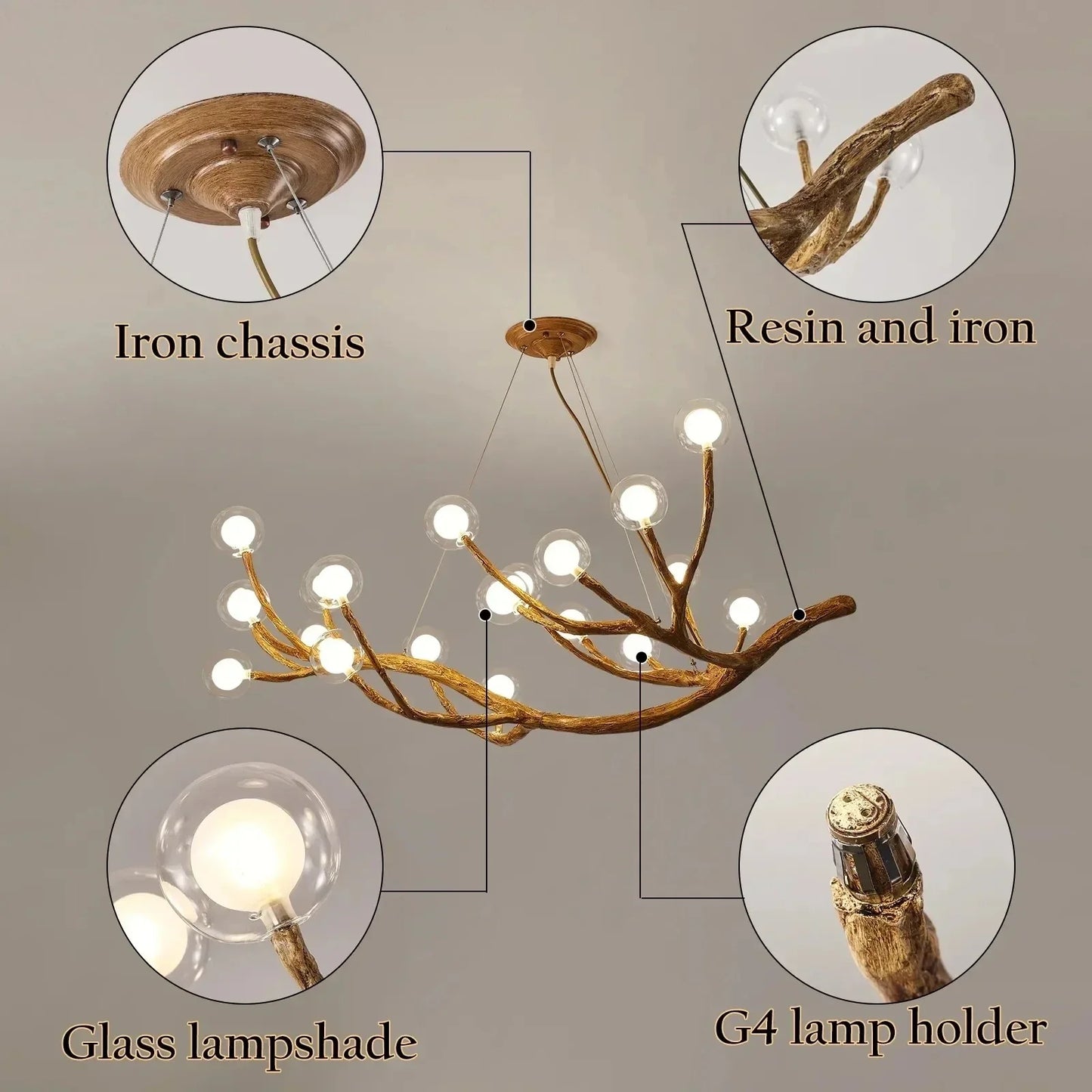 Creative Tree Twig Luxury Pendant