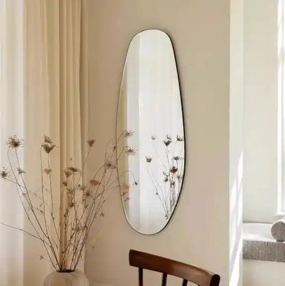 Zynella Aura Curve: Art Deco Irregular LED Full-Body Mirror