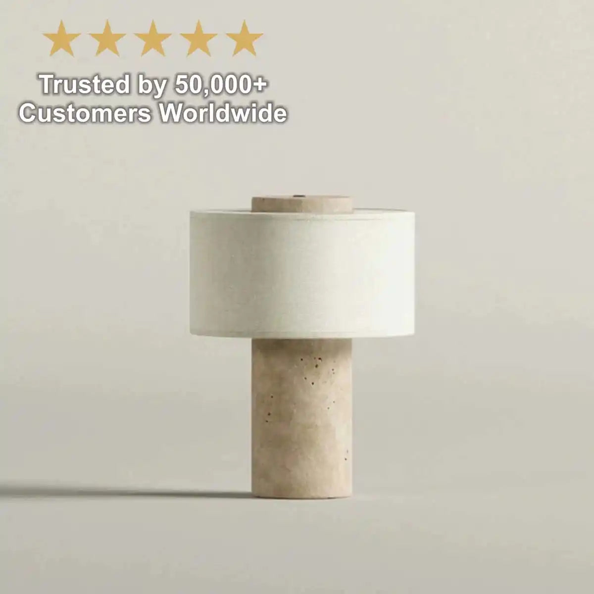 Zynella Elysian: Retro Marble & Fabric Wabi-Sabi Designer Lamp