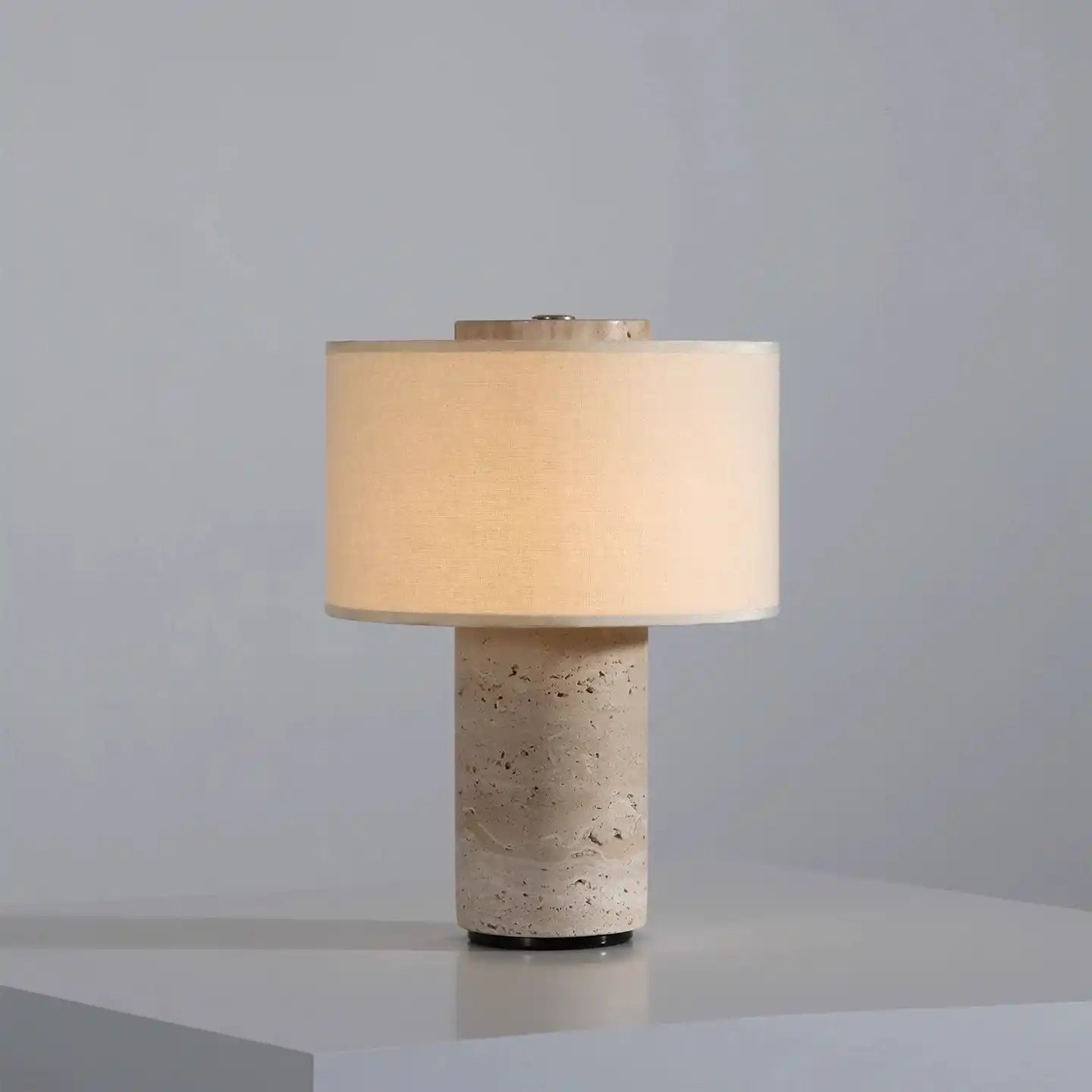 Zynella Elysian: Retro Marble & Fabric Wabi-Sabi Designer Lamp