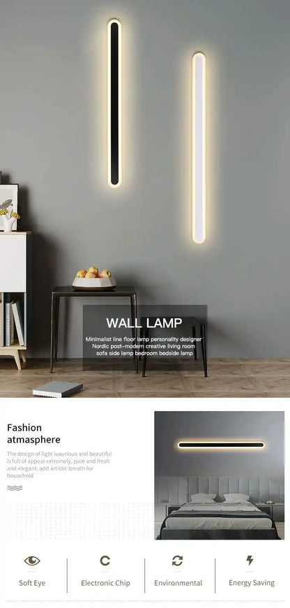 Zynella Linear Scepter: Slim Architectural LED Wall Sconce