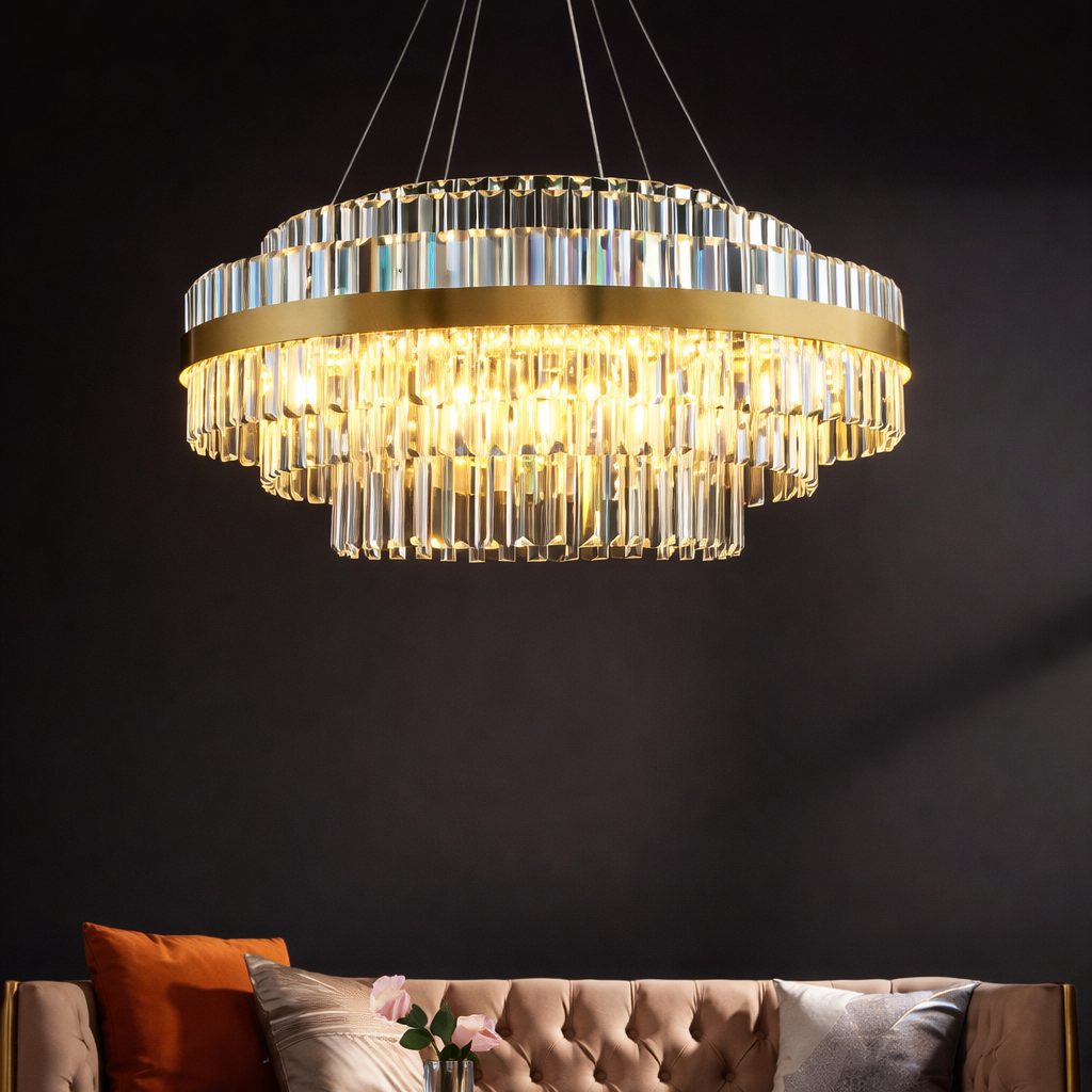 Orion Modern Crystal Chandelier | Zynella Interior