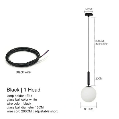 Black Castello Modern Pendant Light