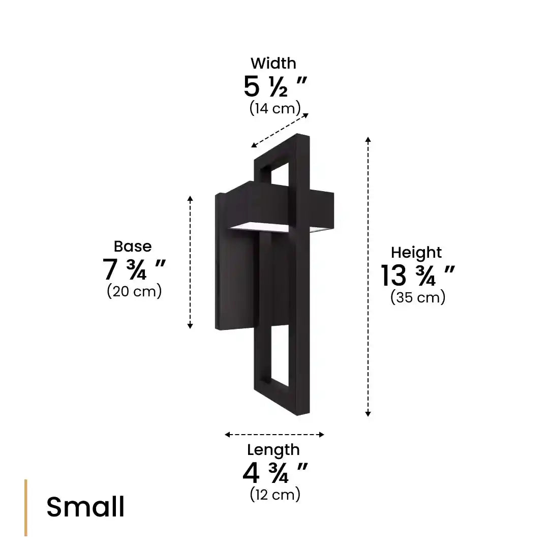 Zynella Titan: Modern Stainless Steel Outdoor Sconce (IP65 Waterproof)