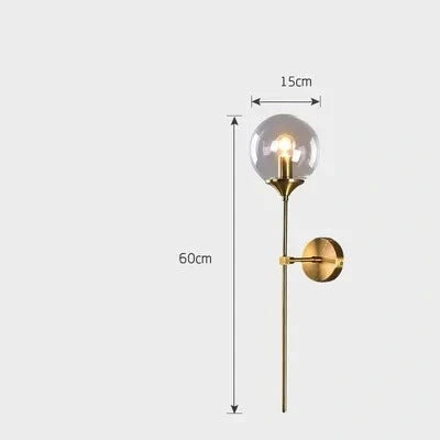 Eclipse Glass Ball Modern Wall Lamp