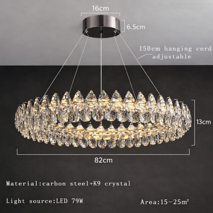 Celestial Glow K9 Crystal Chandelier