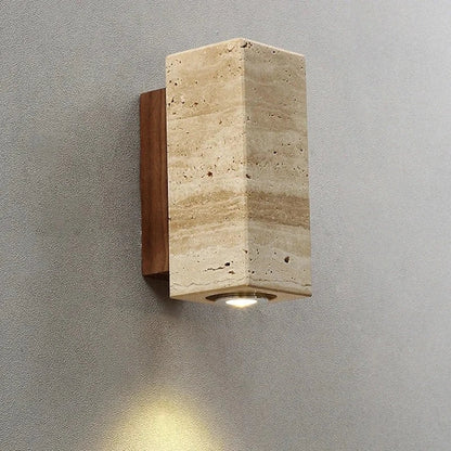 Ebony Travertine Wall Light