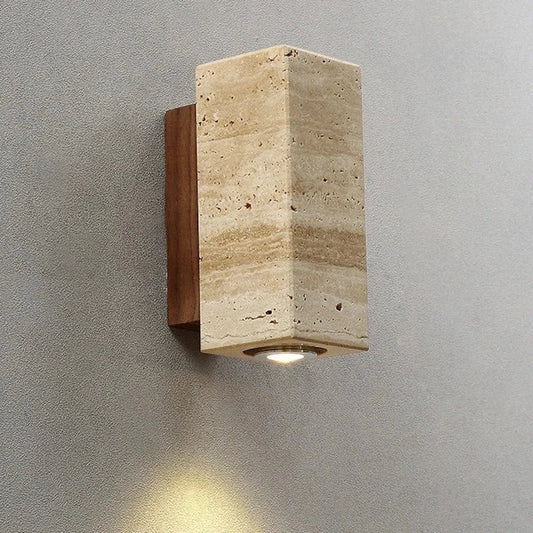 Ebony Travertine Wall Light