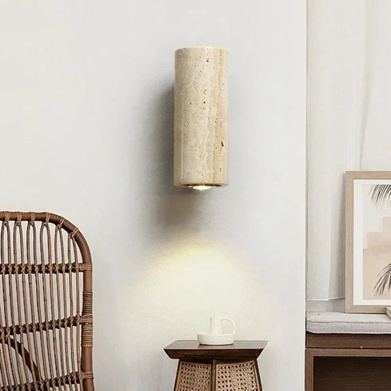 Ebony Travertine Wall Light
