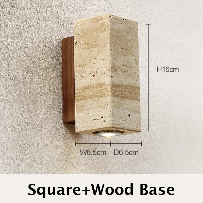 Ebony Travertine Wall Light