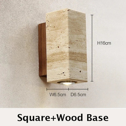 Ebony Travertine Wall Light