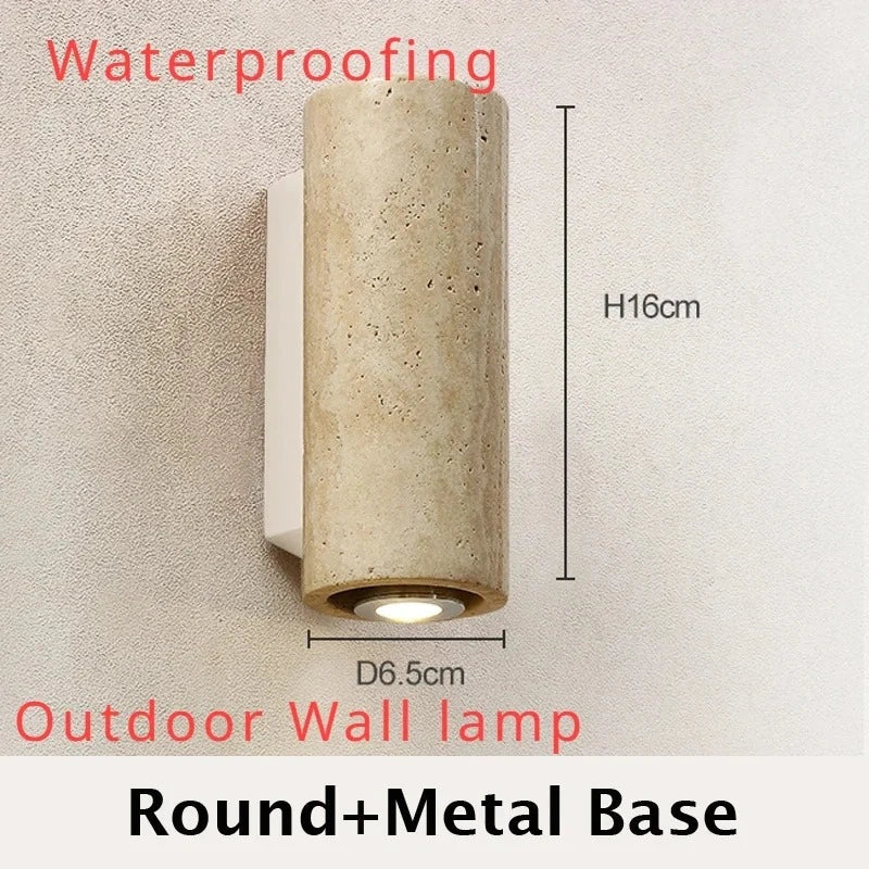 Ebony Travertine Wall Light