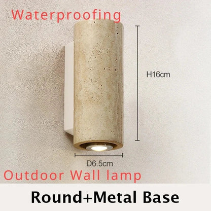 Ebony Travertine Wall Light
