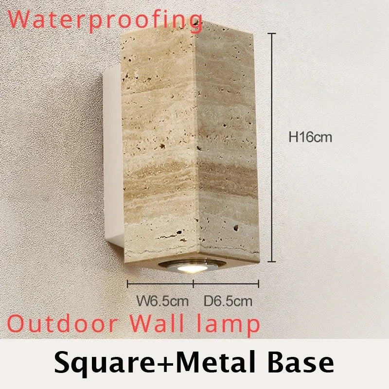 Ebony Travertine Wall Light