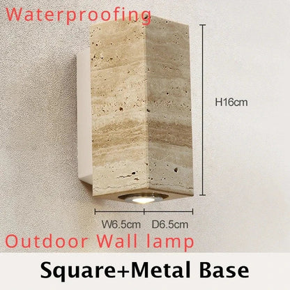 Ebony Travertine Wall Light