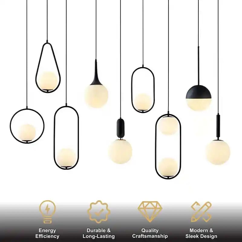 Zynella Stellar: Artistic Starry-Sky Glass Bedside Pendant