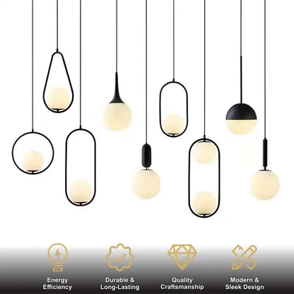 Zynella Stellar: Artistic Starry-Sky Glass Bedside Pendant