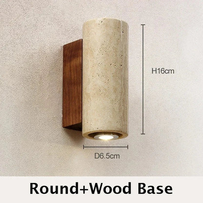 Ebony Travertine Wall Light