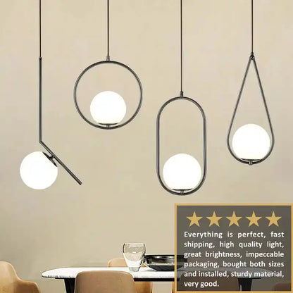 Zynella Stellar: Artistic Starry-Sky Glass Bedside Pendant