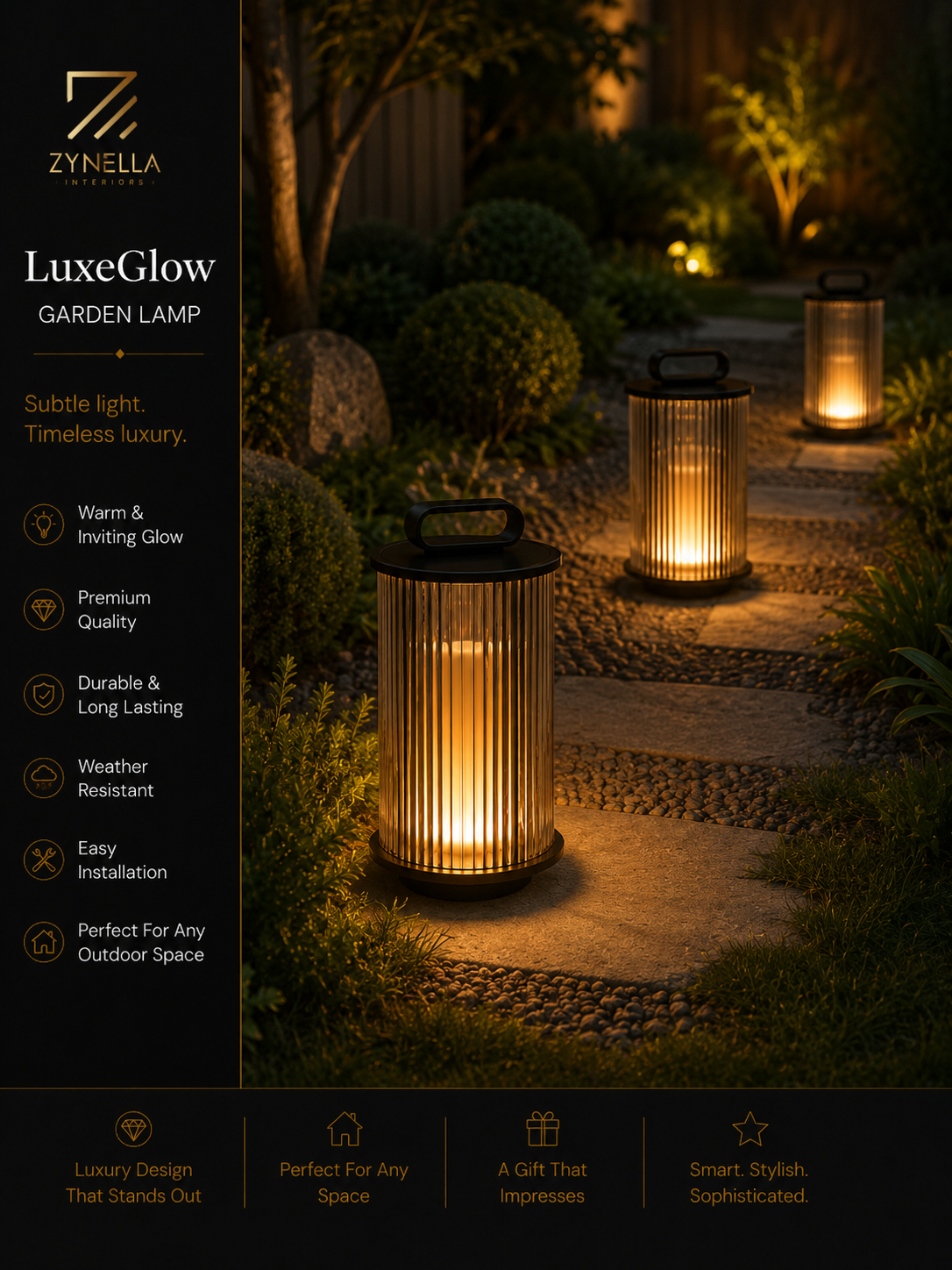 Elvy Villa Waterproof Garden Lamp