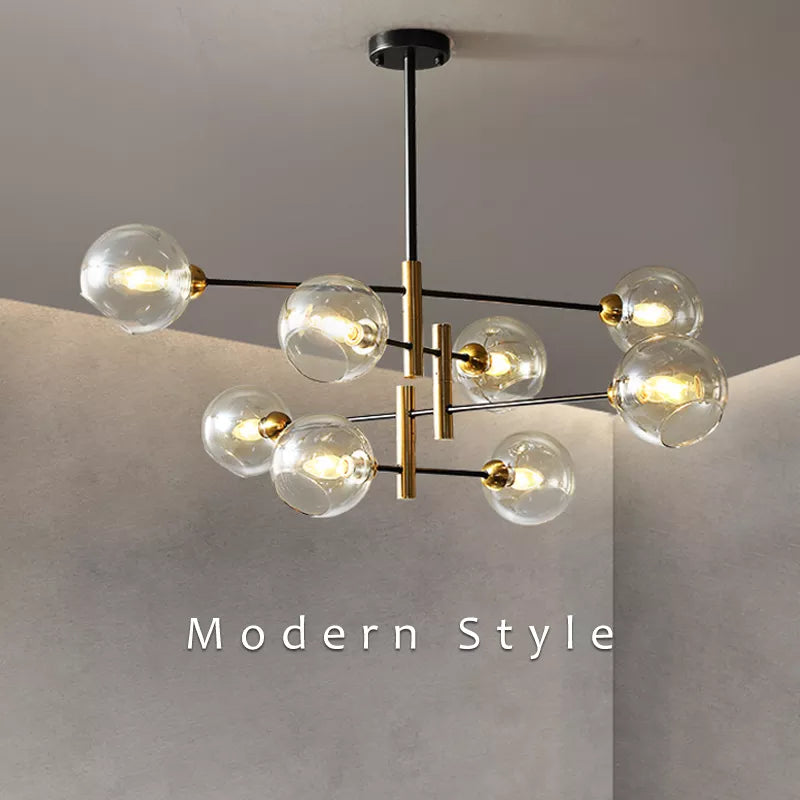 Embankment Chandelier Modern  Chic Glass Globe Pendant - Zynella