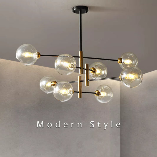 Embankment Chandelier Modern  Chic Glass Globe Pendant - Zynella