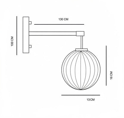 Orla Antique Glass Wall Lamp