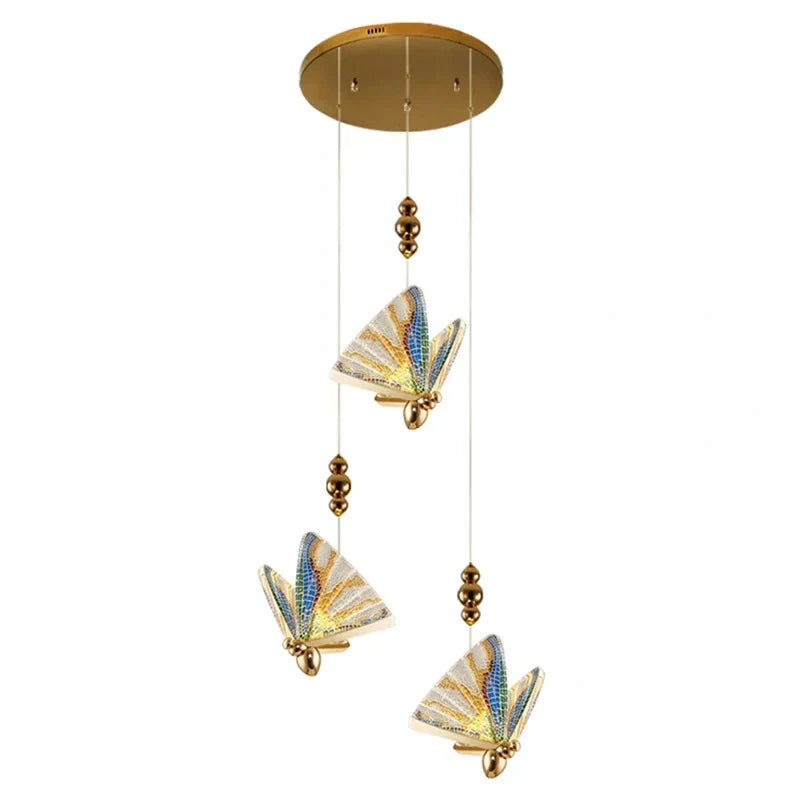 Acrylic butterfly pendant installed