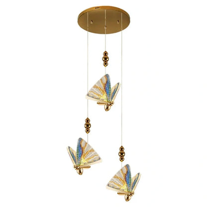 Acrylic butterfly pendant installed