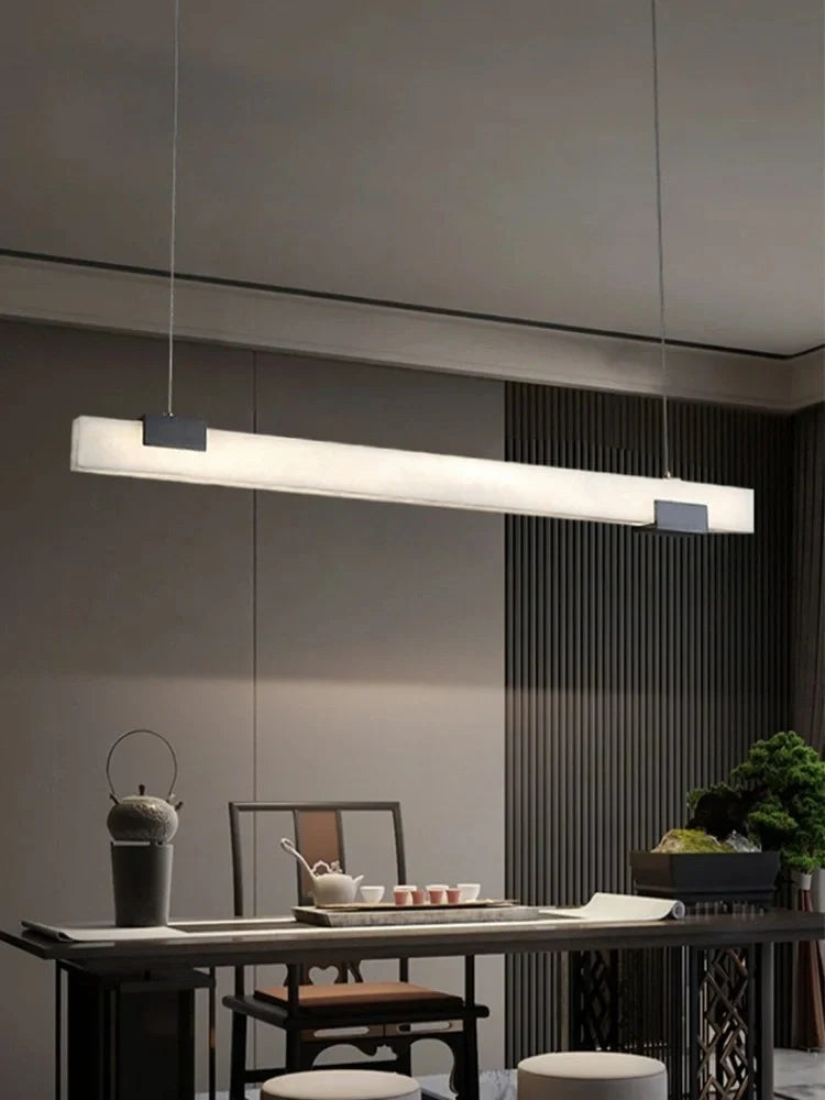 Alabaster ceiling pendant lamp for living room