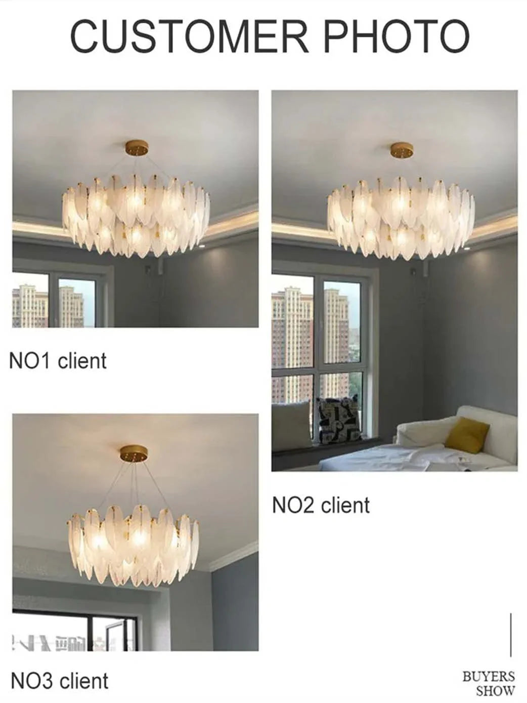 Alloy LED ceiling chandelier close-up