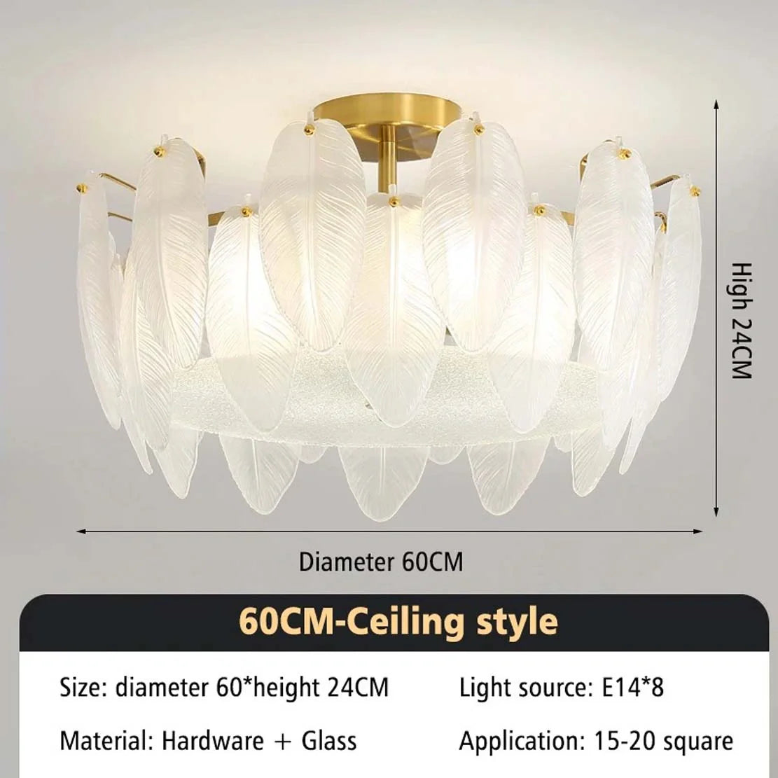 Alloy LED chandelier angle view