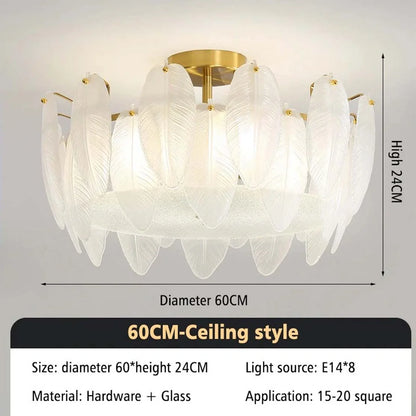 Alloy LED chandelier angle view