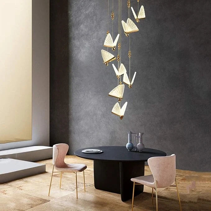 Art inspired butterfly ceiling fixture