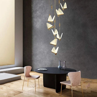 Art inspired butterfly ceiling fixture
