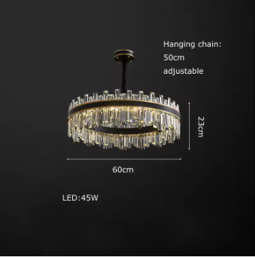 Ayah Collection Chandelier with Polished Crystal Design