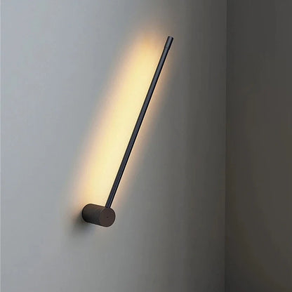 Brass tube LED wall light for bedroom