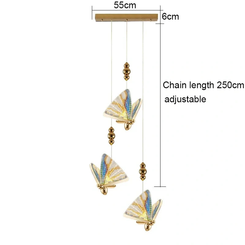 Butterfly acrylic ceiling light design