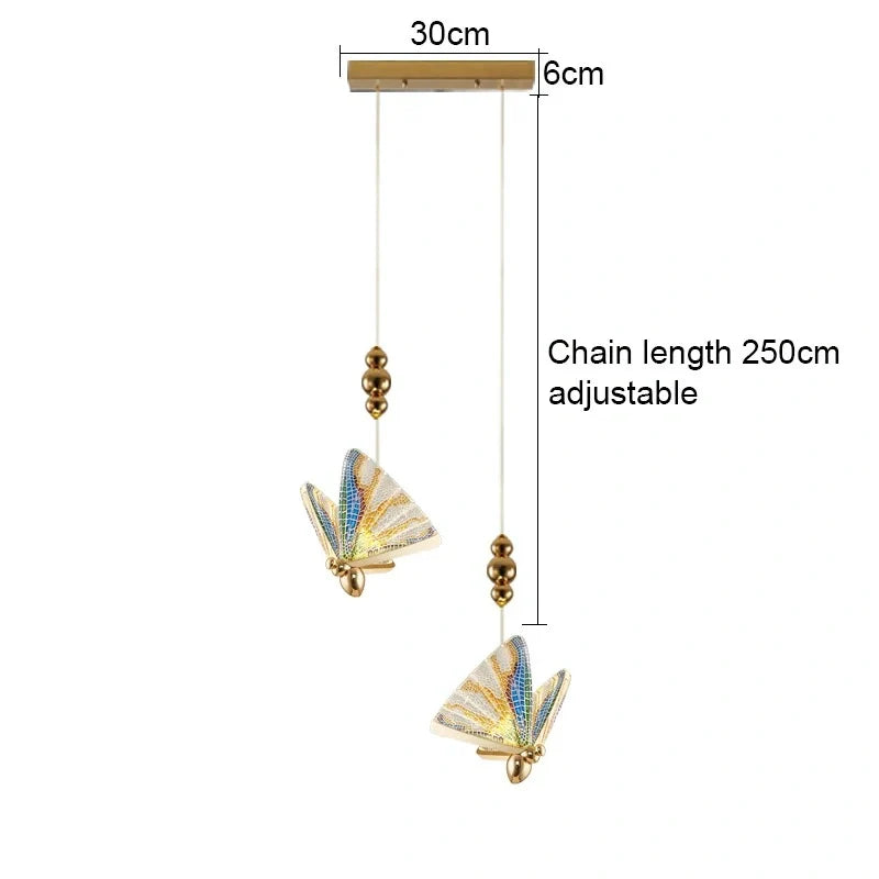 Butterfly pendant light for bedroom