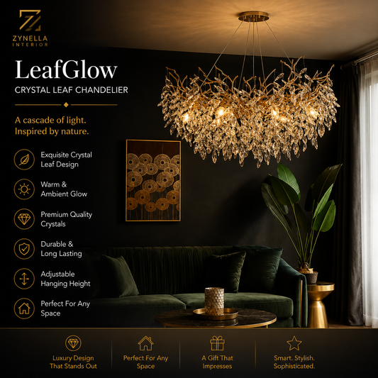 Zynella Luxury Crystal Branch Chandelier