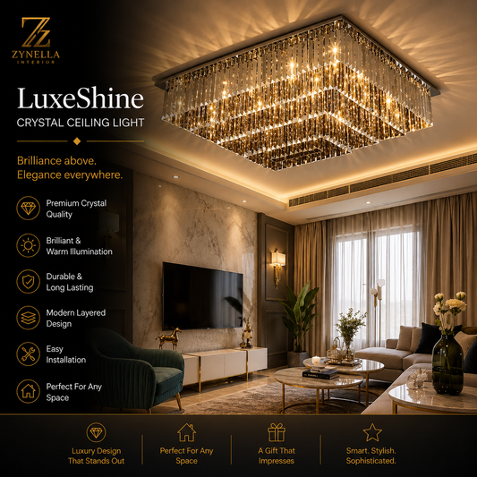Kade Crystal Modern Chandelier | Zynella Interior