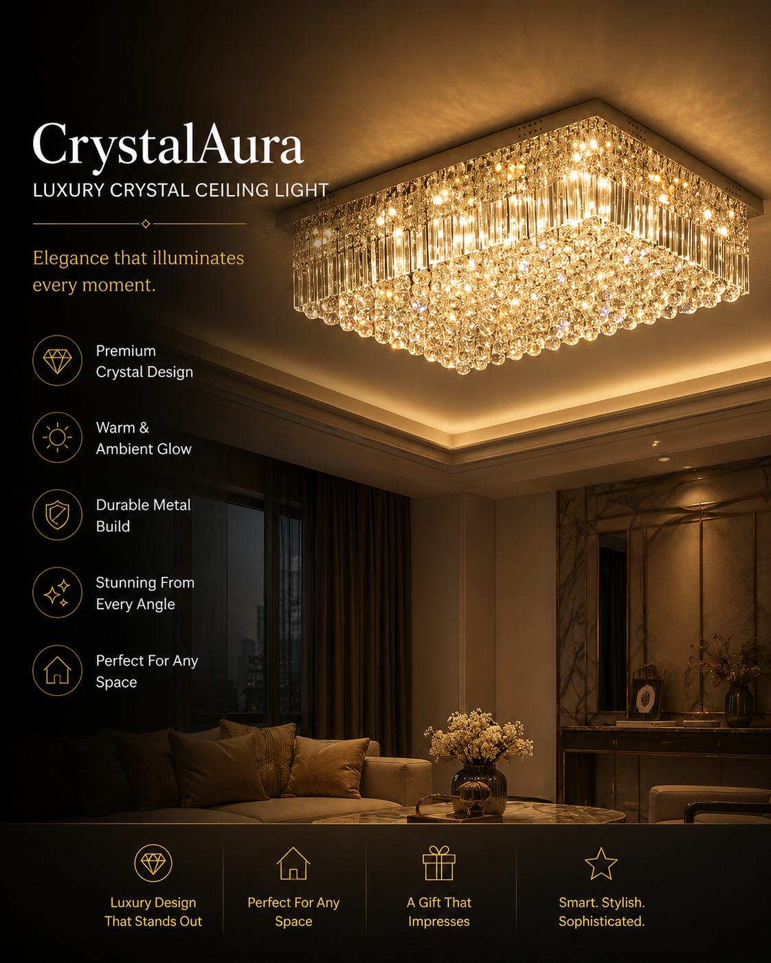 Crystal Prism Antique chandelier