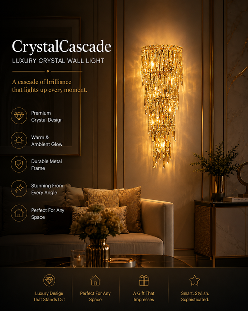 Crystal Rainfall Wall Lamp