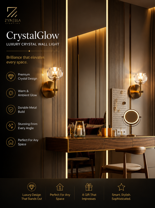 Ebony Crystal Classic Wall Lights