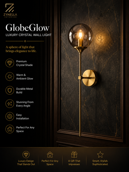 Eclipse Glass Ball Modern Wall Lamp