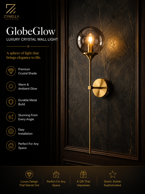 Eclipse Glass Ball Modern Wall Lamp