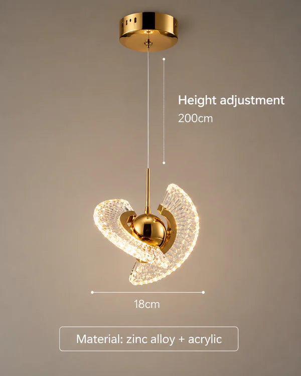 Zynella Mini Acrylic LED Pendant Chandelier
