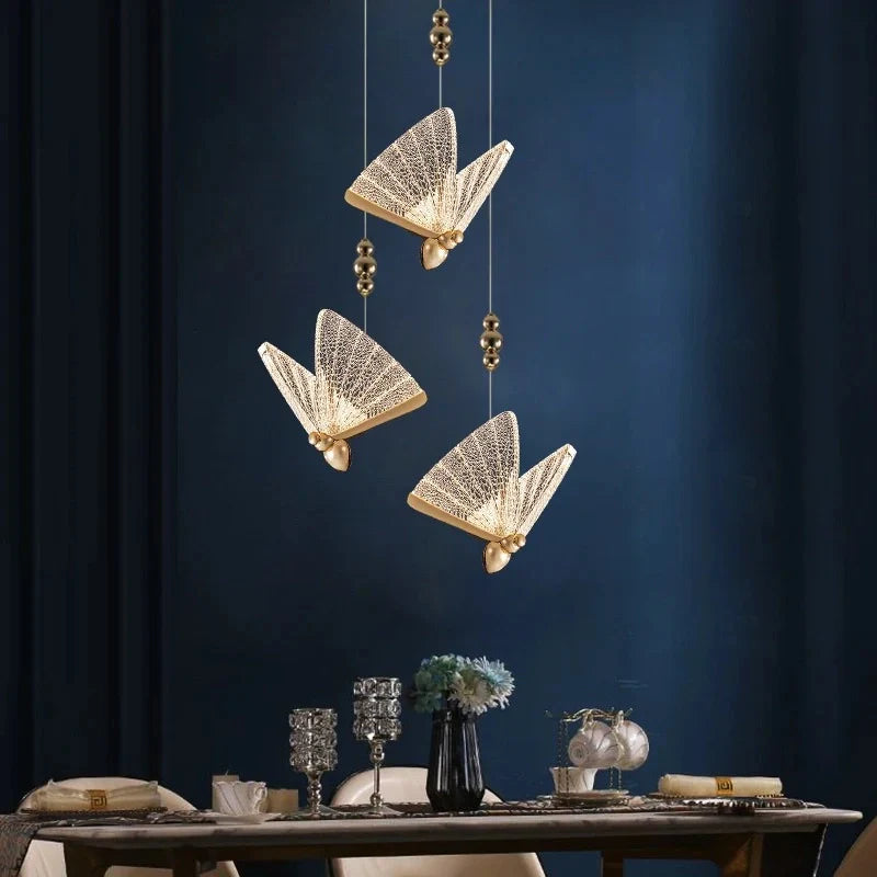 Colorful LED butterfly ceiling light