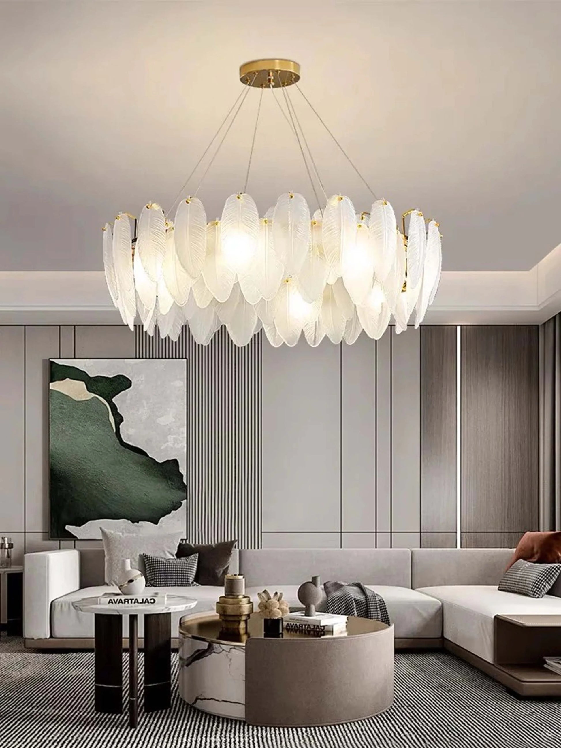 Contemporary alloy LED ceiling fixture