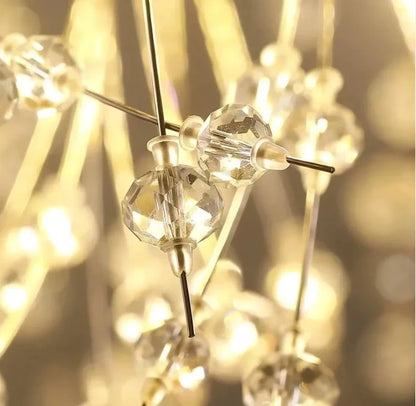 Contemporary crystal dandelion chandelier